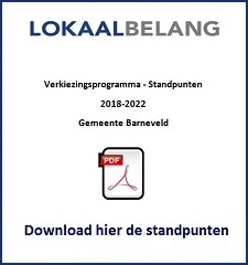 Standpunten uit het verkiezingsprogramma van Lokaal Belang gemeente Barneveld
