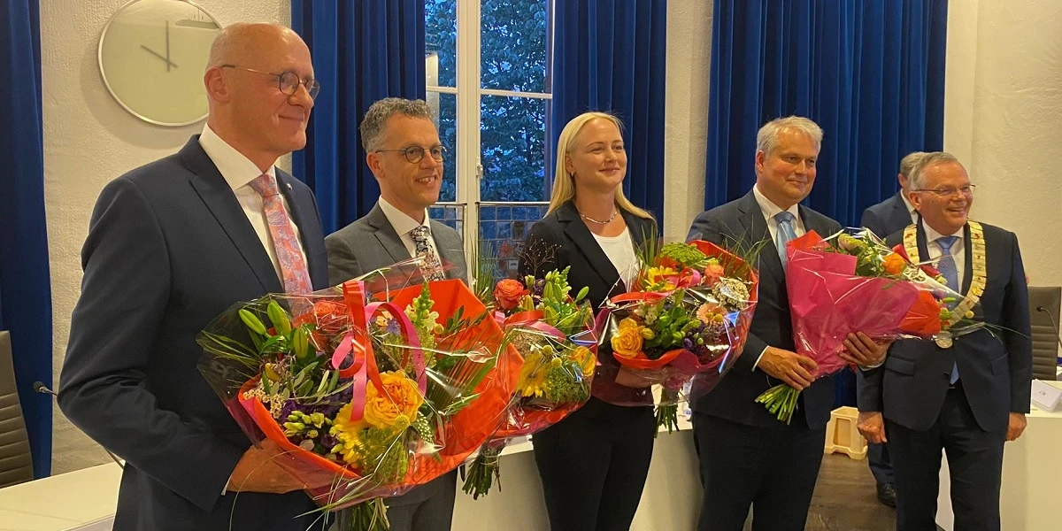 installatie wethouders nieuwe college gemeente Barneveld 1juni2022