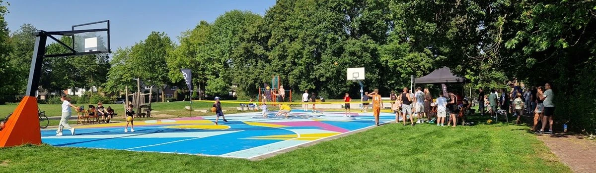 Cultuurparticipatie door jongeren, basketveldje, streetart