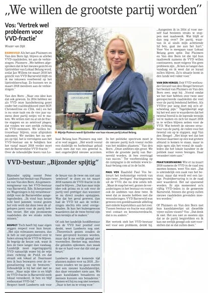 Lokaal Belang wil de grootste partij in Barneveld worden