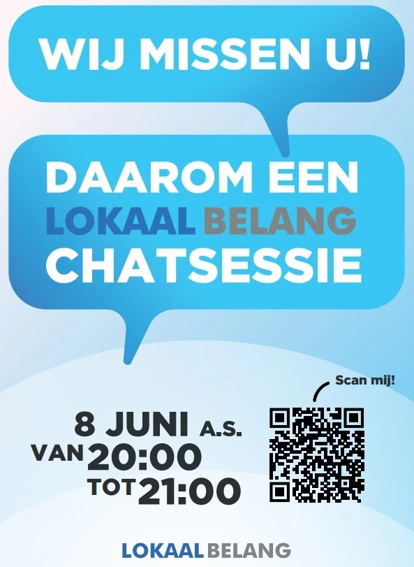 Lokaal Belang organiseert live chatsessie met inwoners en ondernemers